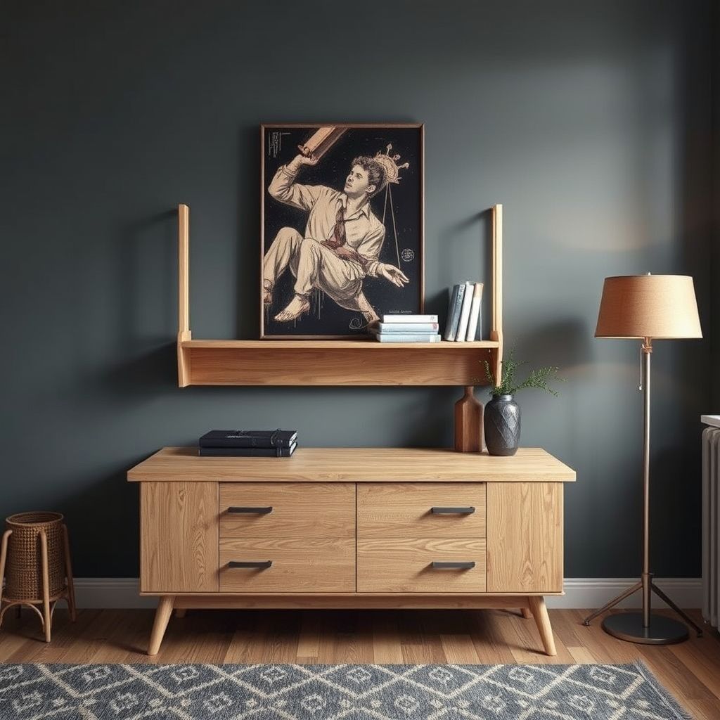 Designer travaillant sur un meuble en bois